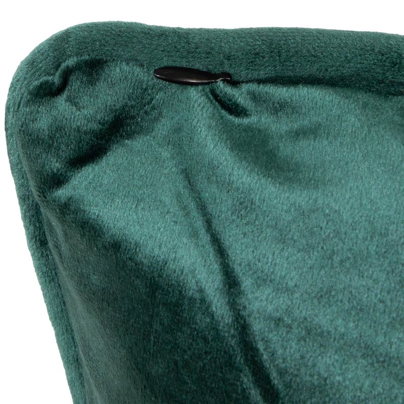 Northlight 16" Solid Hunter Green Plush Velvet Square Throw Pillow with Piped Edging, 4 of 6