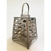 Essential Decor & Beyond 14.2" Gray Bamboo Candle Lantern With Handle - 3 of 4