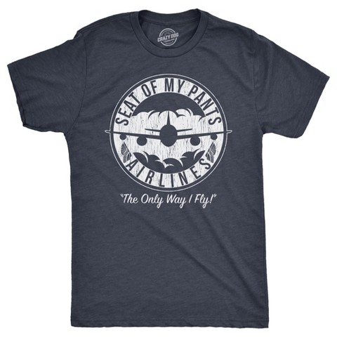 Мужские брюки Crazy Dog T-Shirts, Inc. Mens Funny T Shirts Seat Of My Pants Airlines Sarcastic Graphic Novelty Tee for Men - Crazy Dog Men's T Shirt With Sarcastic Sayings Navy M