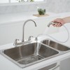 Double Handles 4 Holes Standard Kitchen Faucet Sink With Side Sprayer - image 3 of 4