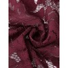 INSPIRE CHIC Women's Tie Front Ruffled Hem Floral Lace Sheer Crop Bolero Shrug - 4 of 4