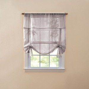BrylaneHome BH Studio Sheer Voile Tie-Up Shade - 1 of 4