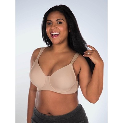 Leading Lady The Gabby - Wirefree T-Shirt Nursing Bra in Sapphire, Size: 36C