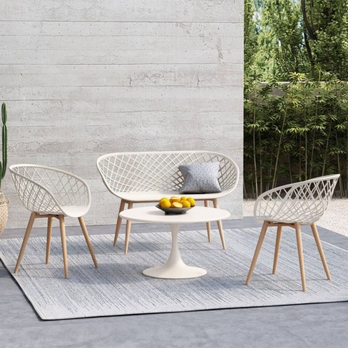 Kurv Bench White/natural - Jamesdar : Target