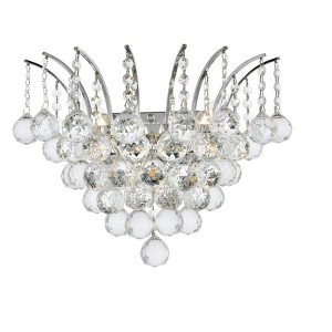 Elegant Lighting Victoria 3 light Chrome Wall Sconce Clear Royal Cut Crystal - 1 of 4