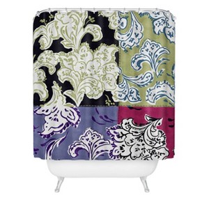 Deny Designs Lou Bruzzoni Purple Boho Paisley Shower Curtain - 1 of 3