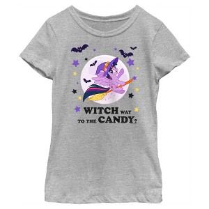 Girl's My Little Pony Halloween Twilight Sparkle Witch Candy T-Shirt - 1 of 4
