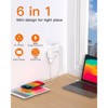 Itopfox Surge Protector Outlet Extender with Rotating Plug, 6 AC Multi Plug Wall Outlet, 4-Sided Outlet Splitter for Bathroom Home, Travel, Dorm Room - 3 of 4