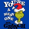Men's Dr. Seuss Christmas Grinch You're a Mean One Portrait T-Shirt - 2 of 4