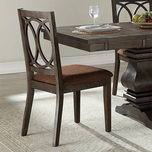 Espresso best sale dining chairs