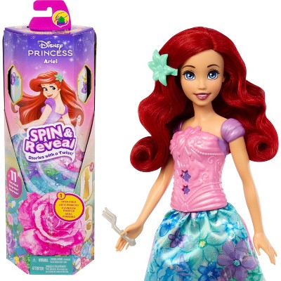 Disney Princess Spin & Reveal Ariel Fashion Doll & Accessories with 11 Surprises