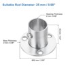 Unique Bargains Flange Closet End Supports Diameter Rod Bracket 4 Pcs - 2 of 4