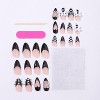 LOVELAY CREATIONS Black French Almond Press-On Nails with 3D Bow Rivets - 4 of 4