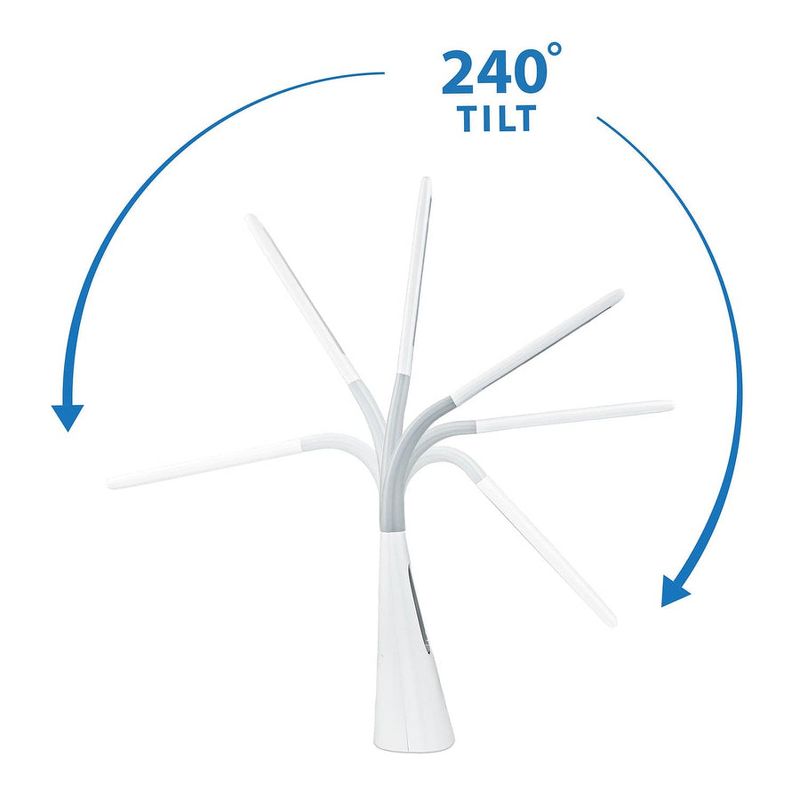 Mount-It! Turcom AirLight Ultrabright LED Desk Lamp with Bladeless Three Speeds Fan Panel | White , 5 of 11