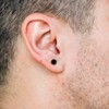 EVERLY JEWELRY | Yellow Plated Sterling Silver 5/8ct TGW Black Onyx Stud Earrings - 3 of 4