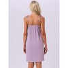 INSPIRE CHIC Women Nightgown Sleeveless Lace Trim Breathable Thigh Length Soft Sleepdress - 4 of 4