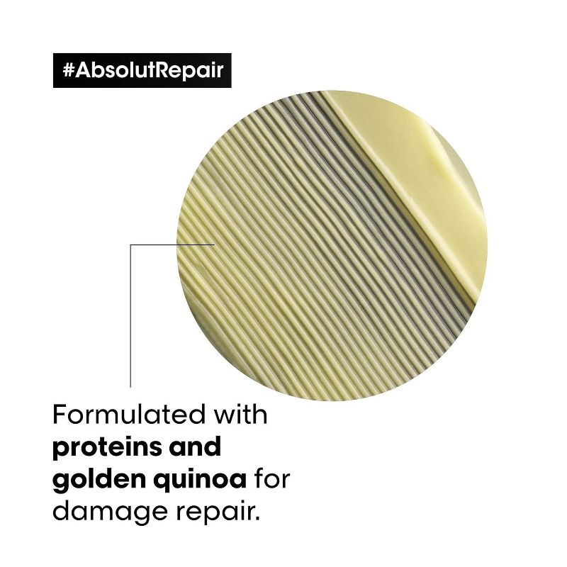 L'Oreal ABSOLUT REPAIR Shampoo (10.1 oz) & Conditioner (6.7 oz) Duo Set | Absolute Repairs Damage | Quinoa & Proteins Loreal Kit, 5 of 10