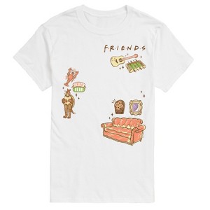 Men's - Friends - Couch and Icons Short Sleeve Graphic T-Shirt - 1 of 4