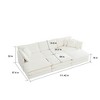TiramisuBest Modular Sectional Sofa for Living Room,U Shaped Couch 5 Seater Convertible Sectional Couch with 1 Ottoman ,White Chenille - 4 of 4