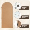 Spassway 71"H*31"W Arch Solid Wood Window Pane Mirror Accent Wall Mirror Rustic Leaning Mirror Distressed Full Length Mirror for Living Room Bedroom - 3 of 4