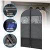 Plixio 43" Black Garment Bags for Travel No Gusset (2 Pack) – Breathable Suit Cover Bags for Closet Storage- Hanging Clothes Organizer for Men & Women - 2 of 4