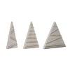 Transpac Wood 11.69 in. Off-White Christmas Textured Winter Trees Set of 3 - 2 of 4