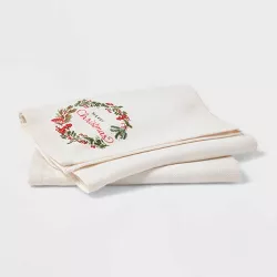 2pk Cotton 'Merry Christmas' Napkins - Threshold™