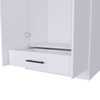 SEVOBAL Armoires 180 Armoires with Two Shelves Double Doors Metal Rod and One Drawer for Bedroom Storage Solution, White, 19.7"*31.5"*71.1" - 3 of 4