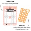 Big Dot of Happiness Pastel Halloween - Bingo Cards and Markers - Pink Pumpkin Party Bingo Game - Set of 18 - 2 of 4