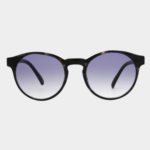 Women's Plastic Round Sunglasses with Gradient Lenses - Universal Thread™ Dark Teal Blue: Scratch-Resistant, UV Protection - 1 of 2
