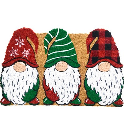 Briarwood Lane Christmas Coir Doormat 36x24 Holiday Gnomes Medium For Christmas Coir Doormat