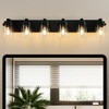 DAKAFUL Bathroom Vanity Light, Vanity Fixtures with Clear Glass Shades,Modern Matte Black Wall Sconce Over Mirror,for Bedroom/Living Room - 2 of 4