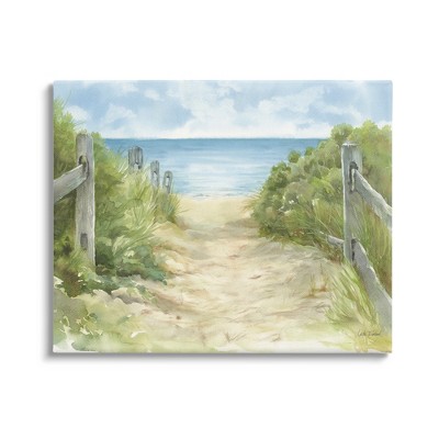 Stupell Industries Beach Path Painting Canvas Wall Art