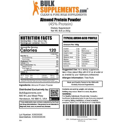 BulkSupplements Almond Protein Powder