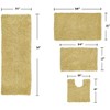 Fantasia Bath Rug Collection Cotton Shaggy Pattern Tufted Set of 4 Bath Rug Set - Home Weavers - 2 of 3