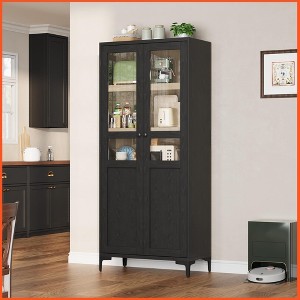 Tall Storage Cabinet,2 Doors,Kitchen Pantry 5 Tier Bathroom Cabinet with Adjustable Shelves - 1 of 4