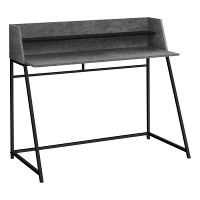 Monarch Specialties Computer Desk Home Office Laptop Storage Shelves 48InchL Work Metal Laminate Grey Black Contemporary Modern
