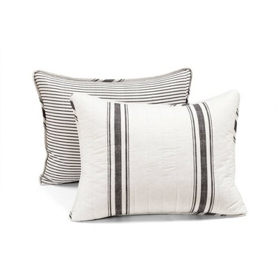 Lush Decor 3pc Full/Queen Farmhouse Striped Reversible Quilt Bedding Set Black - Lush Décor: Comforter Alternative, Cotton & Microfiber — фото 7