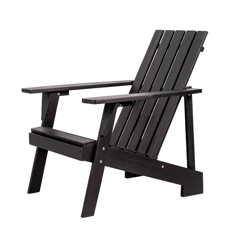 Irving Outdoor Patio Modern Acacia Wood Adirondack Chair - JONATHAN Y, 1 of 11