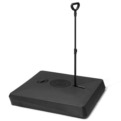 Pellebant 300lbs Heavy Duty Water Sand Fillable Patio Cantilever Offset Umbrella Base Stand with Wheels and Drag Rod
