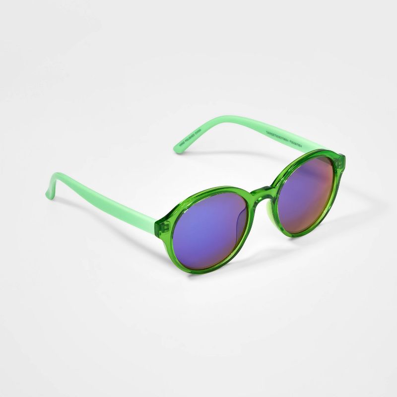 Kids&#39; Translucent Round Frame Sunglasses - Cat &#38; Jack&#8482; Green, 2 of 3