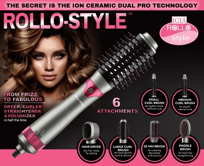 Rollo Style 6-in-1 Dual Pro-Technology Hair Styling Tool For All Kinds Of Curls And Styles