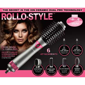 Rollo Style 6-in-1 Dual Pro-Technology Hair Styling Tool For All Kinds Of Curls And Styles