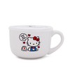 Silver Buffalo Sanrio Hello Kitty "How Are You?" Ceramic Soup Mug With Vented Lid | 24 Ounces - 2 of 4