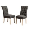 NicBex Set of 2 Elegant Tufted Dining Chair with Solid Wood Frame,Upholstered Armless Chairs for Kitchen,Living Room - 4 of 4