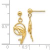 Black Bow Jewelry Dolphin & Hoop Dangle Post Earrings in 14k Yellow Gold - 4 of 4