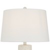 360 Lighting Jaime 27 1/2" Tall Modern Coastal Table Lamps Set of 2 Faux White Sandstone Finish White Shade Living Room Bedroom Bedside Nightstand - 3 of 4