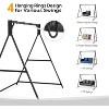 VINGLI Upgraded 7 FT Rattan Porch Swing Frame, Heavy Duty 1200 LBS Weight Capacity Swing Stand for Outdoors, Black - 3 of 4