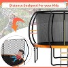 Zevemomo 12FT Trampoline with Safety Enclosure Net, Ladder, ASTM Approved. Outdoor Pumpkin Trampoline for Kids and Adults, Coated Metal Frame,orange - 4 of 4