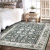 COZONY  Washable Area Rug, Non-Slip Low Pile Vintage Floral Carpet, Indoor Foldable Floor Mat for Living Room and Nursery - 3 of 4